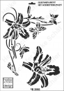 Schablone-Stencil A3 268-5066 Lilienornament mit Schmetterlingen